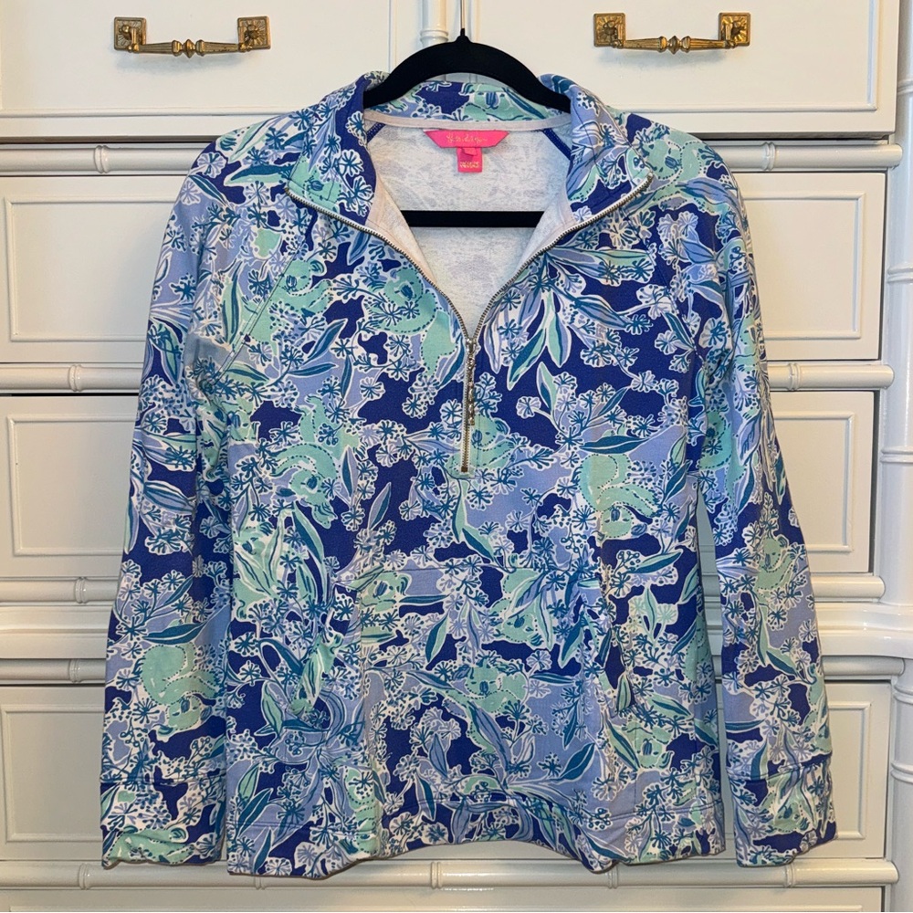 Lilly Pulitzer Pullover Half Zip Pullover Shirt -… - image 1